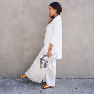 ZARA | gold bow slide sandals